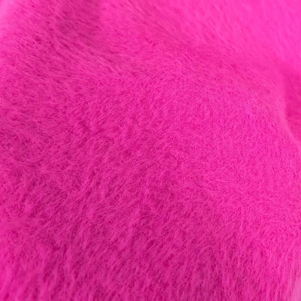 JONATHAN SIMKHAI Women's New XL Mini Skirt Hot Pink Barbie Fuzzy Soft Glam